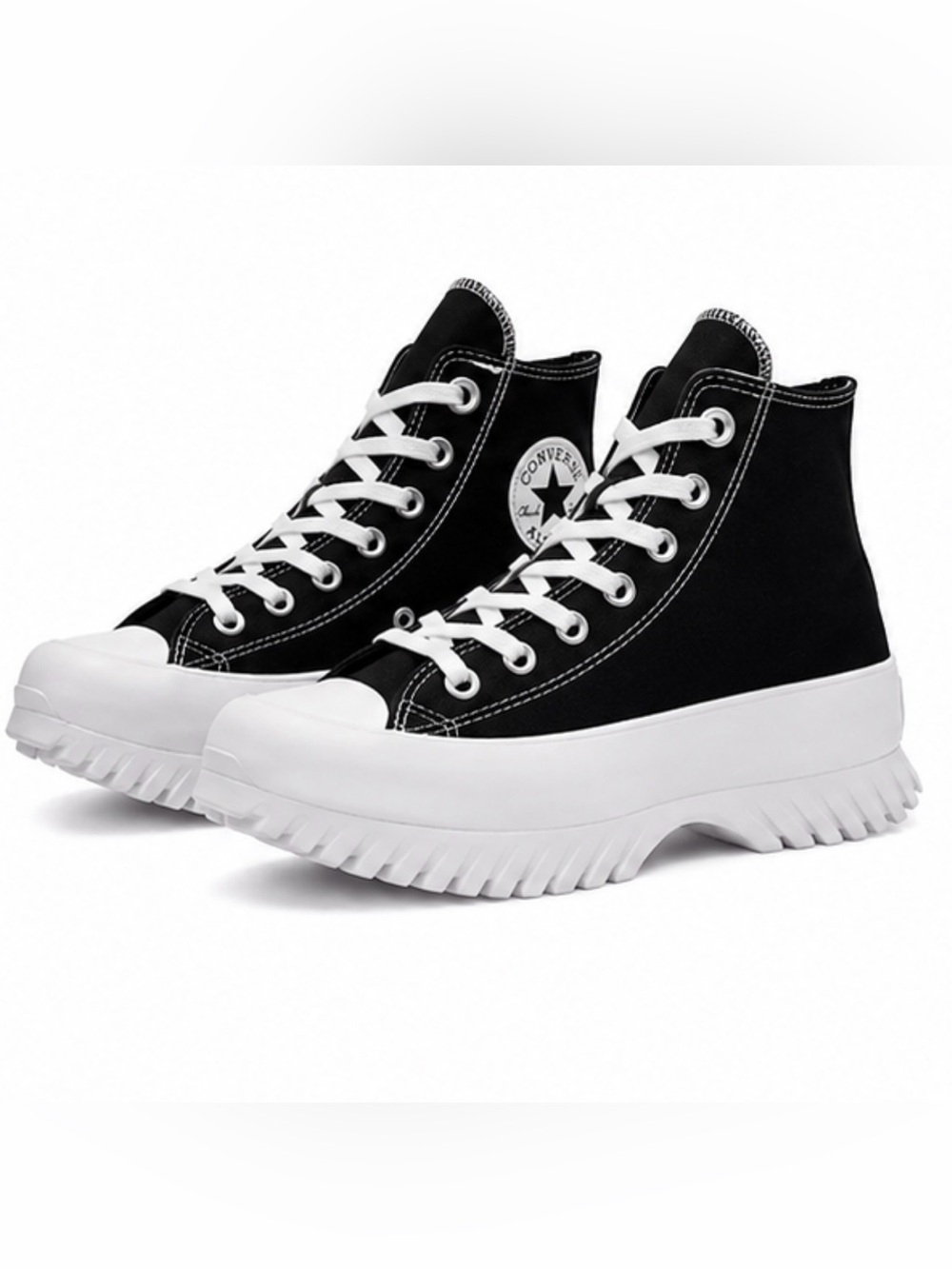Converse Women (UNISEX) Black & White Platform High Top Sneaker
